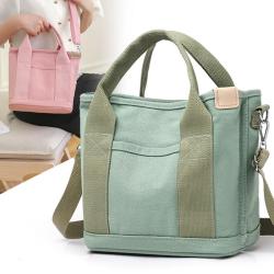 Hot Selling Japan Korean style high quality canvas bag lunch handbag 16oz tote shoulder bag for women