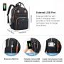 LOVEVOOK Waterproof Travel Classic Teens Lightweight Bookbag with USB Port School Casual Daypack College Laptop Backpack Unisex