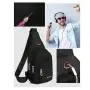 Gelory Fashion Multifunctional Single Shoulder Bag  Crossbody Chest Bag Fanny Pack With Earphone Hole For Travel Outdoor Sports