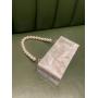 New Fashion Wholesale Custom Texture Women'S Pearl Chain Handbag Watercolor Acrylic Evening Bag For Women 2024