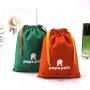 High Quality Eco Muslin Gift Packaging Bag Custom Logo Printed Cotton Linen Toys Sock Baby Clothing Storage Drawstring Dust Bag