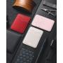 KBW418 New PU Leather Double Card Position Back Sticker Card Case RFID Anti-theft Brush Phone Magnetic Card Holder