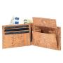 Original Wood Leather RFID Wallets Slim Short Brown Cork Coin Wallet Bifold Mens Cork Leather Wallet