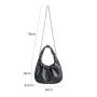 Soft PU Leather Ruched Fashion Designer Hobo Handbags Famous Brands Clutch Hand Bag Custom Long Chain Crossbody Bag