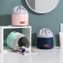 Large Capacity Soft Custom Fabric Storage Cosmetic Bags Lay Flat Makeup Pouch Lazy Drawstring Makeup Bag