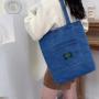 Eco-Friendly Recycled Canvas Tote Bag Custom Logo Designer Women's Denim Shoulder Bag