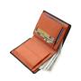 Wholesale tri-fold wallets for men with big coin pocket rfid blocking logo customized synthetic leather