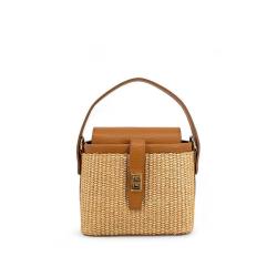 Hot selling 2024 Wholesale Summer Nature Beach Handbags Woven Straw Shoulder Bucket Bag for Women Girls