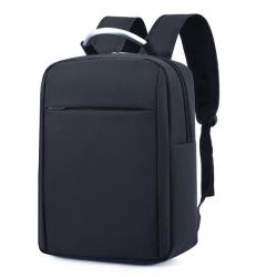 HR006 Unisex Solid Color Laptop Backpack USB Charging Oxford Polyester Shoulder Bag Portable Lightweight Universal Computer Bag