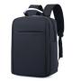 HR006 Unisex Solid Color Laptop Backpack USB Charging Oxford Polyester Shoulder Bag Portable Lightweight Universal Computer Bag