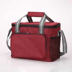 Custom Printed Leakproof Insulated Tote Cooler Bag Big waterproof Thermal Shoulder Strap Double Deck Reusable PEVA Lunch Bag