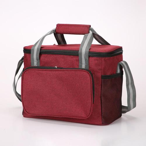 Custom Printed Leakproof Insulated Tote Cooler Bag Big waterproof Thermal Shoulder Strap Double Deck Reusable PEVA Lunch Bag