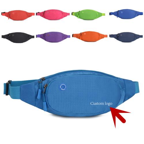 Wholesale Travel Waist Money Belt Bag Outdoor Sports Waist Fanny Pack Custom Logo Bum Bag with Earphone Hole