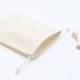High Quality Organic Cotton Gift Packaging Custom Logo Dust Drawstring Bag Natural Cosmetic Cotton Makeup Pouch