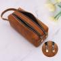 Customized Vintage Leather Toiletry Bag Travel Toiletries Storage Bag Creative Handmade Storage Bag