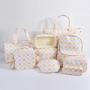 Keymay Custom Logo Color Plaid Kids Lunch Box Insulated Soft Bag Mini Cooler Back to School Nylon Shoulder Cooler Bags for Lunch