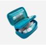 Custom Made Portable Handheld Toiletries Pu Leather Make Up Bag Portable Daily Cosmetic Bags For Women