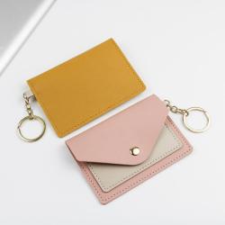 HR635 New Women's Wallet PU Leather Short Contrasting Colors Card Holder Women's Small Simple Lightweight Girl's Coin Purse