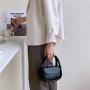 Solid color popular shoulder bag simple trend crossbody bag fashion retro flap Korean women handbag small square bag