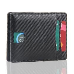 Custom business card holders leather slim card holder wallet carbon fiber mens card holder