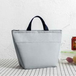 New thickened portable waterproof lunch bag insulation Oxford cloth handbag picnic bag lunch bag solid color