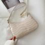 Vintage Gentle Temperament Small Square Bag 2023 One Shoulder Portable Fashion Casual Armpit Small Square Bag