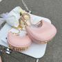 Summer New Style Fashion High Sense Single Shoulder Bag Letter Chain Pleated High Quality Armpit Bag Popular Borsa Dumplings Bag