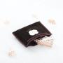 Custom Logo Printed Brown Velvet Envelope Jewelry Pouch Hot Stamping Envelope Velvet Gift Packaging Bag