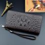 2021 New Alligator-print wallet Men's Long Zippered mobile phone bag Clutch Business card holder wallets for man