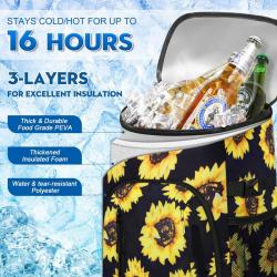 Leakproof Insulated Large Capacity 30-Can Thermal Bag Soft Cooler for Beverage Lunch Travel - Unisex Cooler Backpack