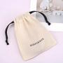 Reusable Natural Cotton Packing Bag For Snack Custom Logo Printing Eco-friendly Gift Candy Storage Dust Muslin Pouch