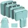 Travel Essentials 9 Set of Various Colored Packing Cubes Luggage Organizer Bags for Carry on Suitcases