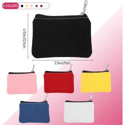 Gelory Multi-Purpose Canvas Makeup Bag Pouch Blank Zipper Cosmetic Bag For Organization Women Girls Teens