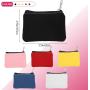 Gelory Multi-Purpose Canvas Makeup Bag Pouch Blank Zipper Cosmetic Bag For Organization Women Girls Teens