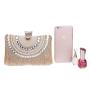 New Fashion Woman Evening Handbag Soft Handle Diamond Smash Tassel Dinner Bag Mental Synthetic Leather Elegent Dress Pillow Bag