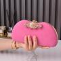 Vintage Suede Texture Metal Flower Latch Wedding Evening Bags Chain Crossbody Hand Bags Ladies Luxury
