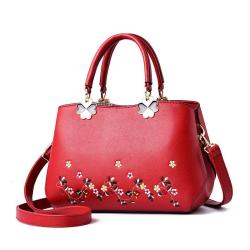 2022 Wholesale Fashion Trends Woman Embroidery Shoulder Bags Leather High Quality ladies handbags for women