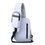 Oxford Crossbody Bag Adjustable Strap Sling Backpack Outdoor Travel One Shoulder Messenger Bag With USB Charger Port