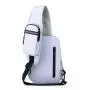 Oxford Crossbody Bag Adjustable Strap Sling Backpack Outdoor Travel One Shoulder Messenger Bag With USB Charger Port