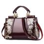 2024 Bags for Women Large Capacity Glossy Women's Shoulder Messenger Bag Patent Leather Bride Wedding Atmosphere Handbag