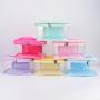 Keymay Stock No MOQ 8 Candy Colors Zipper Toiletry Pouch Organizer Transparent Custom Handle Clear Waterproof PVC Cosmetic Bag