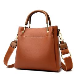 2024 Custom Minimalist Vegan Leather Bucket Bag Handbag For Women Ladies