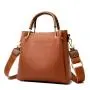 2024 Custom Minimalist Vegan Leather Bucket Bag Handbag For Women Ladies