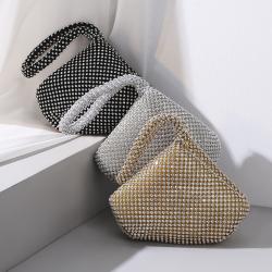 2023 Diamond Lattice Handbag Manufacturer Customize Sunflower Clutch Shoulder Bag Sparkling Party Evening Bag