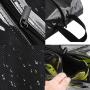 Gelory Black Portable Travel Shoe Bags Waterproof Nylon Storage Tote Pouch with Zipper for Men & Women