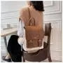 ZR375 New Women's Bag Backpack Girl Pleasure PU Leather Waterproof Schoolbag Female Versatile Zipper Travel Bag