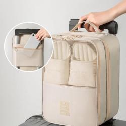 ZWY292 Portable Three-Layer Oxford Waterproof Shoe Bag New Wholesale Multi-color Storage Bag Practical Family Clutter Organizer