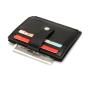 HF038 New Lychee Pattern PU Leather Wallet Zipper Coin Purse Mini Buckle Wallet Unisex Bank Card Holder Business ID Card Holder