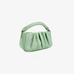 2024 Custom Wrinkle Vegan Leather Mini Bag Handbag For Women Ladies Minimalist