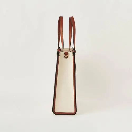 2021 New Arrival Simple Design Canvas Good  Quality Bag Lady Bag Vegan Leather Strap Tote Bag